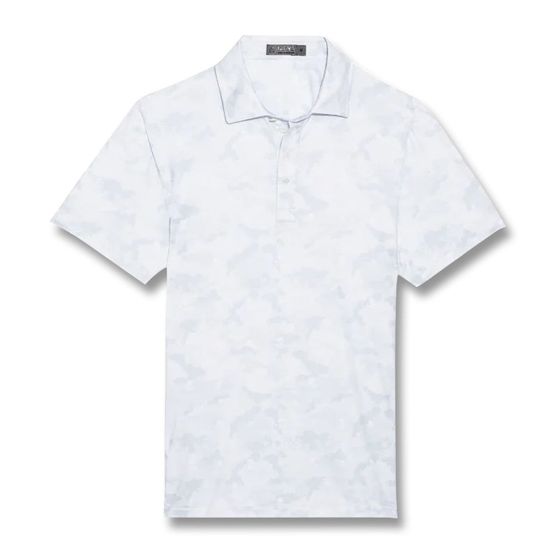 Gfore Icon Camo Tech Jersey Golf Polo 2023 Snow Small