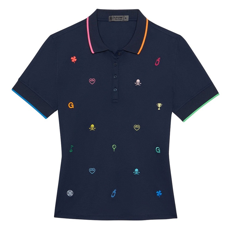 Gfore Mini Icon Tech Pique Golf Polo Twilight – 23 Women X-Small