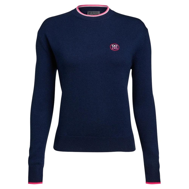 Gfore Relaxed Fit Crewneck Golf Sweater 2022 Women Twilight X-Small