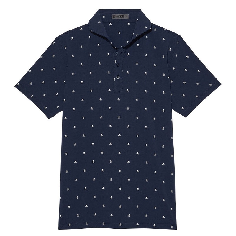 Gfore Skull & T’s Ice Nylon Slim Fit Golf Polo Twilight – 23 Men Small