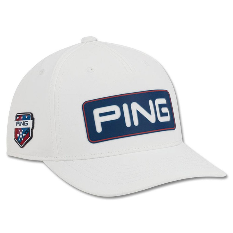 PING Stars & Stripes Tour Snapback Golf Cap 2023 White