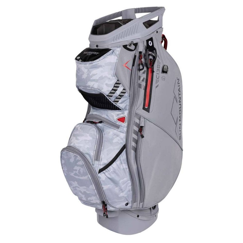 Sun Mountain C-130 Cart Bag – 23 Cadet/Gray Camo/Red
