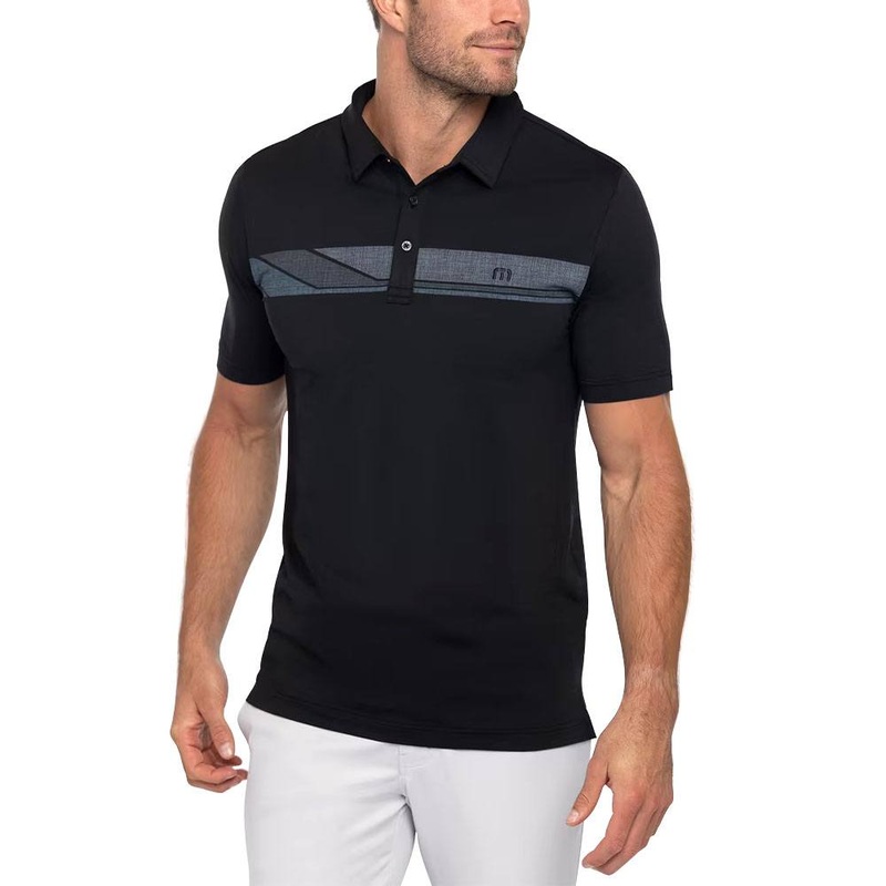TravisMathew Heater Grand Prize Golf Polo 2023 Black Small