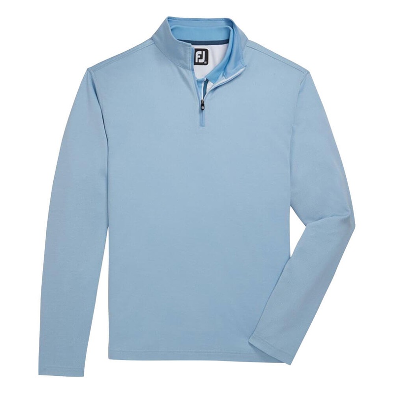 FootJoy Lightweight Jacquard 1/4 Zip Golf Pullover 2023 Dusk Blue Small