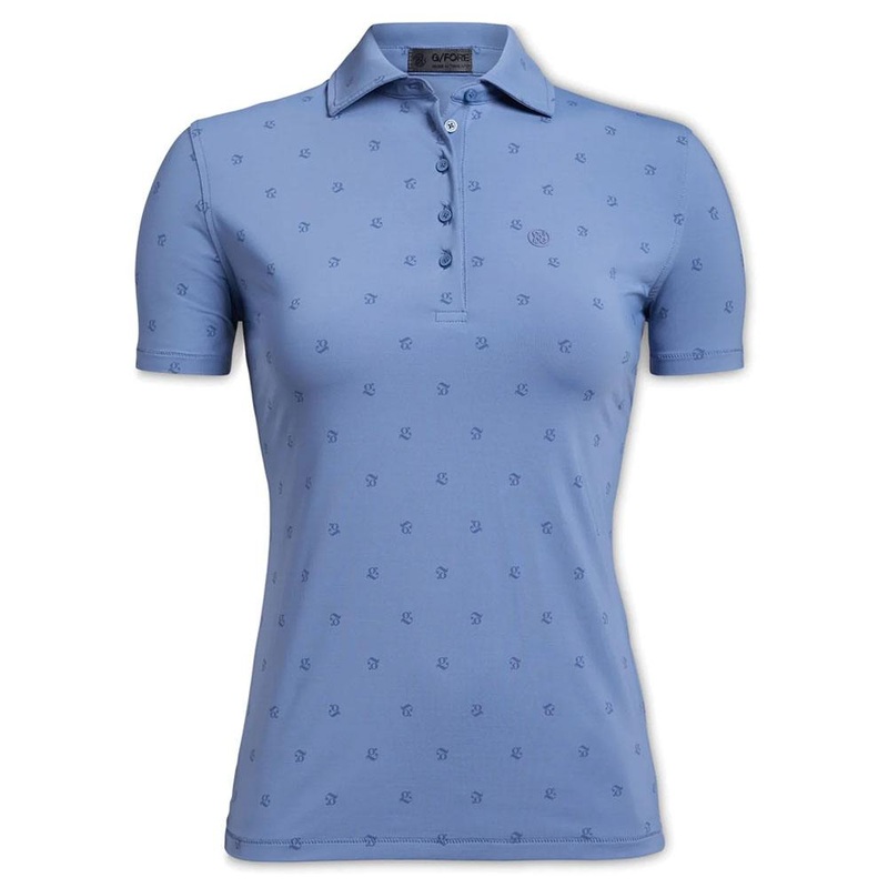 Gfore G Print Golf Polo 2022 Women Colony Blue X-Small