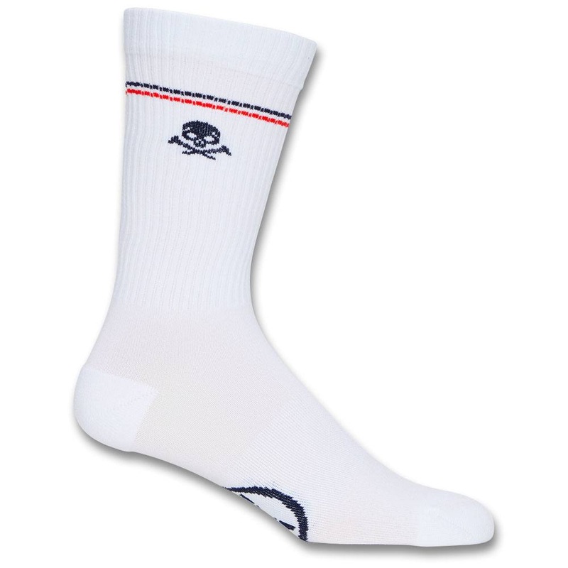 Gfore Skull & T’s Ribbed Nylon Crew Golf Socks – 23 Women Snow Small/Medium