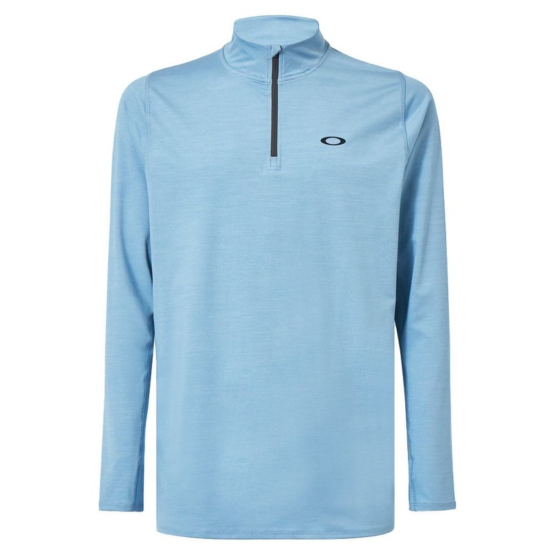 Oakley Gravity Range Qtr Golf Pullover 2023 Stonewash Blue Heather Medium