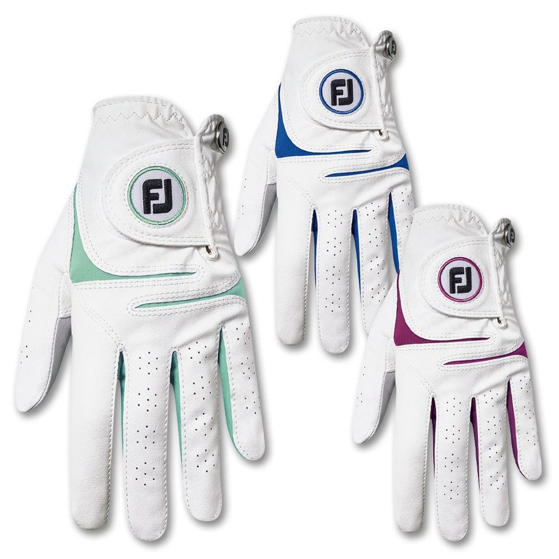 FootJoy WeatherSof Fashion Golf Glove 2023 Women Fit to Left Hand White/Seaglass Regular Small