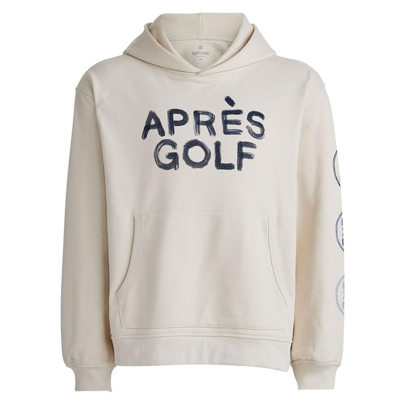 Gfore Apres Unisex Oversized French Terry Golf Jacket 2023 Stone Small