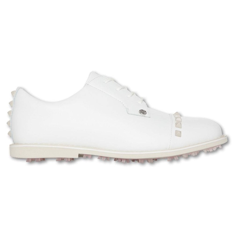 Gfore Gallivanter Leather Stud Cap Toe Spikeless Golf Shoes Stone – 23 Women Medium 5.5
