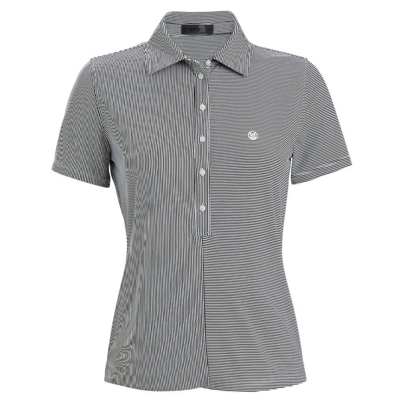 Gfore Mixed Feeder Stripe Tech Jersey Golf Polo 2023 Women Twilight X-Small