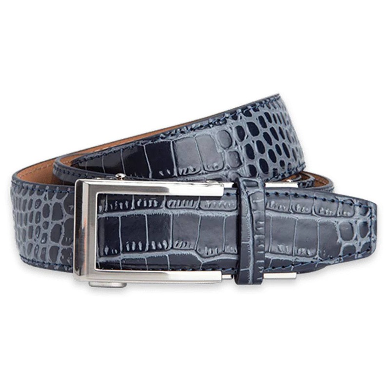 Nexbelt Cayman Golf Belt 2023 Navy/Gray Cut to Fit up to 45