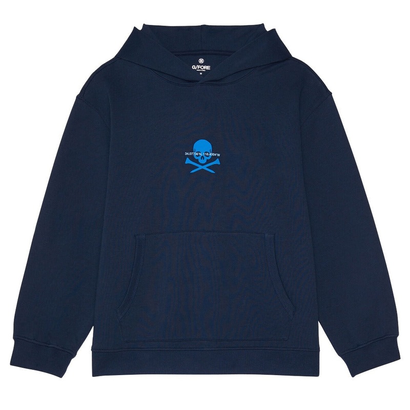 Gfore Coordinates Oversized French Terry Hoodie Golf Jacket Twilight – 23 Unisex Small