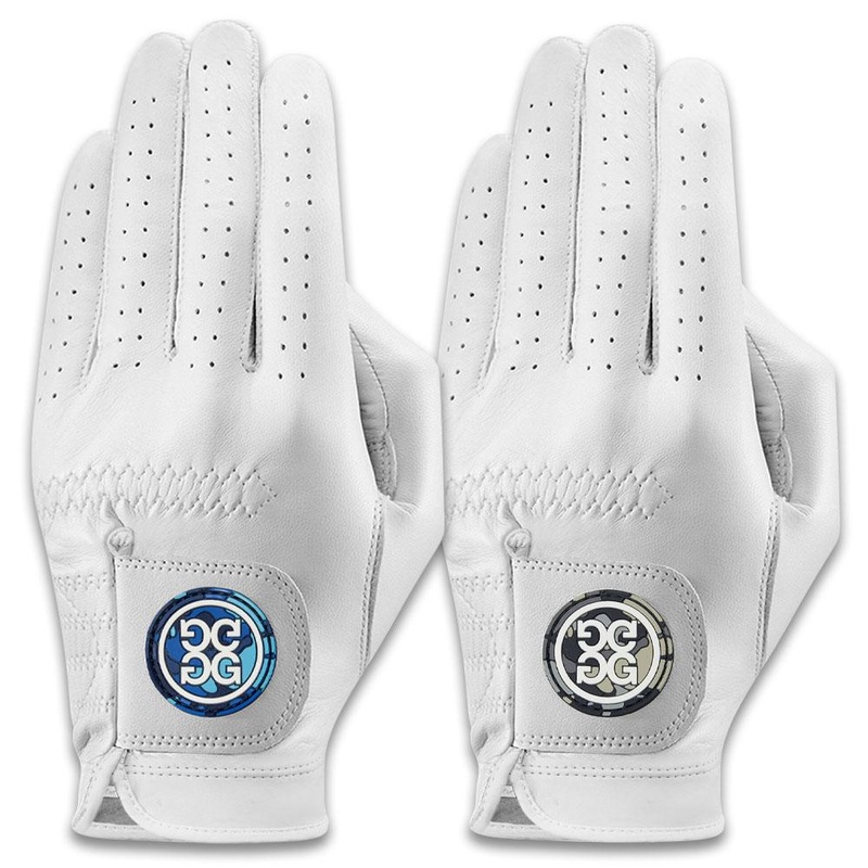 Gfore Essential Camo Patch Golf Glove 2022 Fit to Left Hand Snow/Azure Regular Small