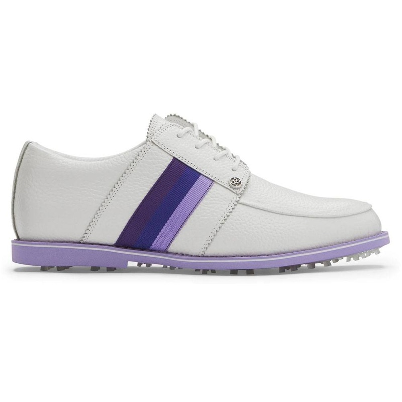 Gfore Grosgrain Gallivanter Spikeless Golf Shoes Snow/Amethyst – 22 Women Medium 5.5