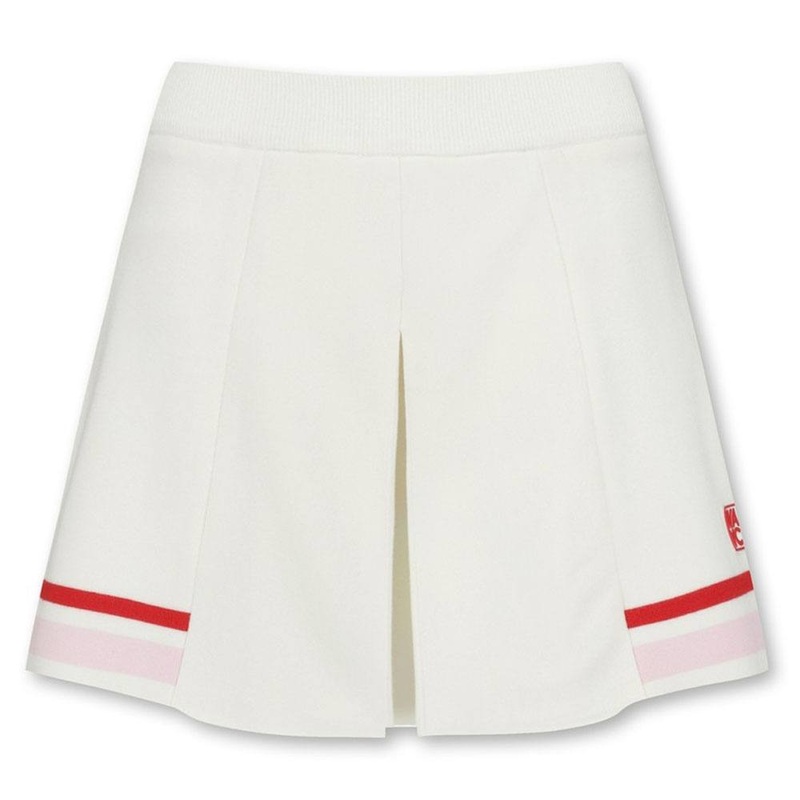 WAAC Cable Pleats Knit Golf Skort 2023 Women White X-Small