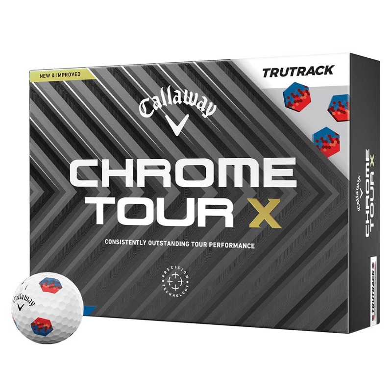 Callaway Chrome Tour X TruTrack Golf Balls 1 Dozen Blue/Red