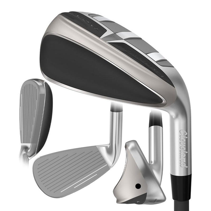 Cleveland HALO XL Full-Face Iron Set – 24 Men Right – 6-PW UST Helium Nanocore 60 Graphite – Senior