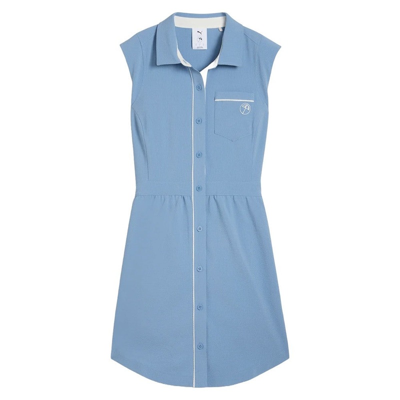 PUMA AP Seersucker Golf Dress Zen Blue – SS25 Women X-Small