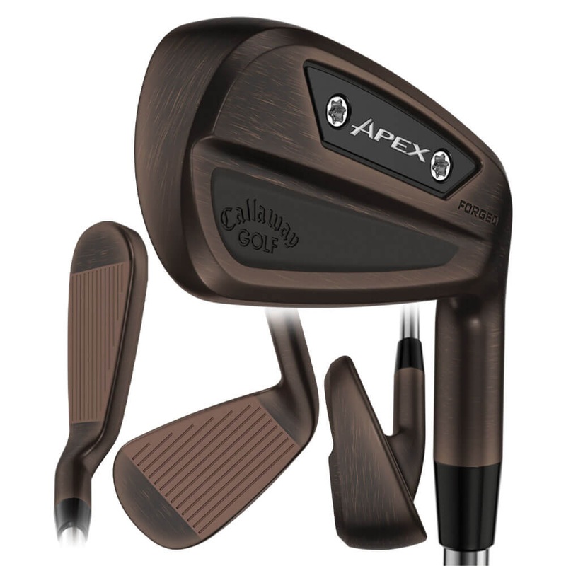 Callaway Apex Ai300 Brushed Copper Forged Iron Set – 25 Men Right – 5-PW & AW True Temper Dynamic Gold Mid 90 Steel – Regular