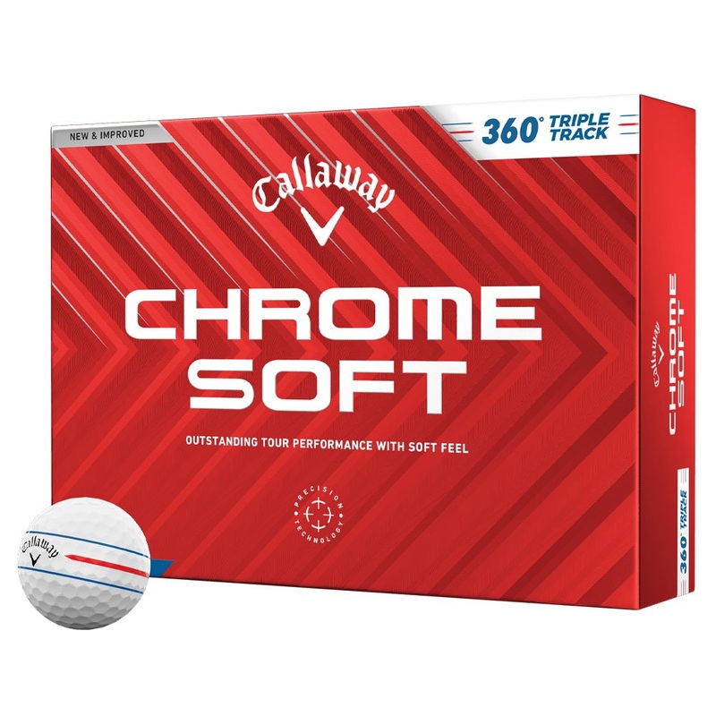 Callaway Chrome Soft 360 Triple Track Golf Balls 1 Dozen White