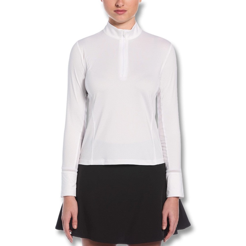 Callaway Waist Length Sun Protection Golf Pullover Brilliant White – SP25 Women X-Small