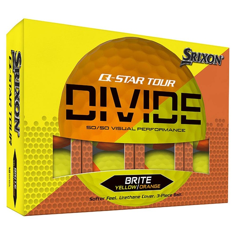 Srixon Q-Star Tour Divide Golf Balls 1 Dozen Yellow/Orange