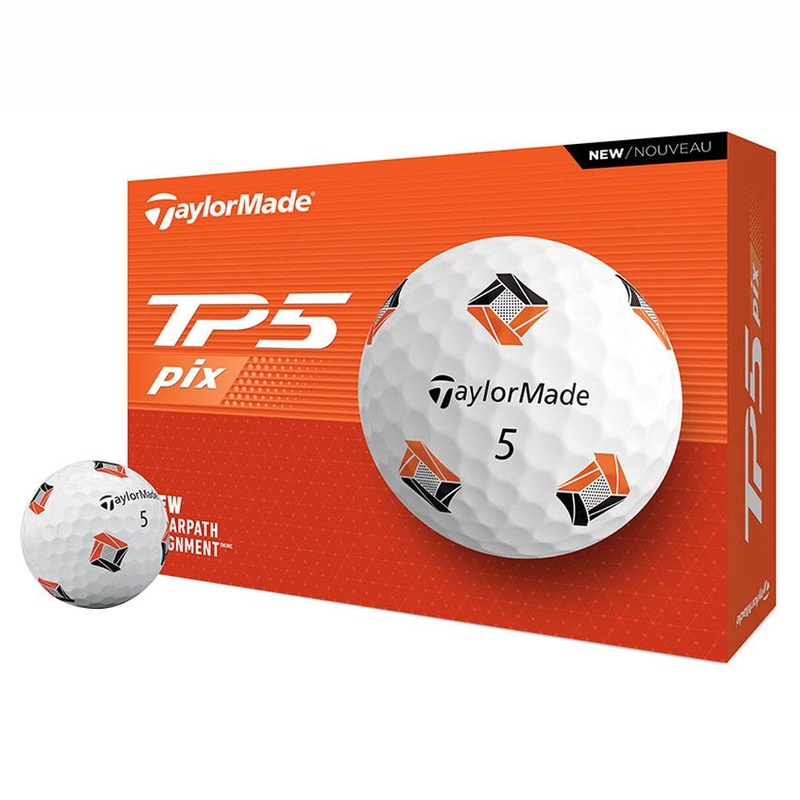 TaylorMade TP5 Pix Golf Balls 1 Dozen White