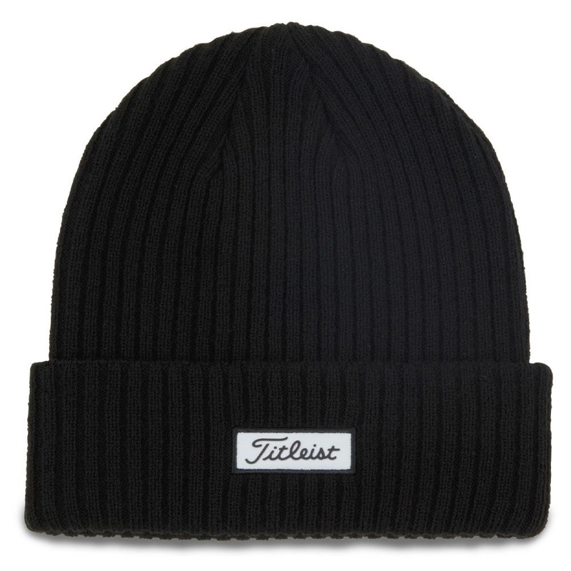 Titleist Charleston Cuff Knit Golf Beanie Black/White – 23 Men One Size Fits All