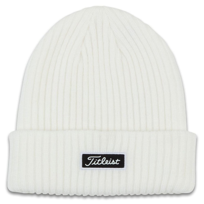 Titleist Charleston Cuff Knit Golf Beanie White/Black – 23 Men One Size Fits All