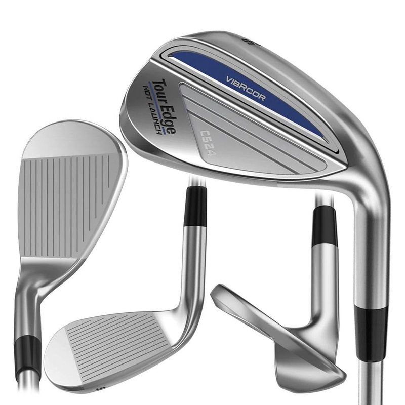 Tour Edge Hot Launch C524 VIBRCOR Wedge – 24 Men Right – 50 – 10 True Temper Elevate MPH 95 Steel – Regular