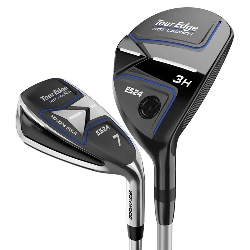Tour Edge Hot Launch E524 Hybrid Iron Set – 24 Men Right – 4-5H & 6-PW Hybrids (Graphite) / Irons (Steel) – Regular