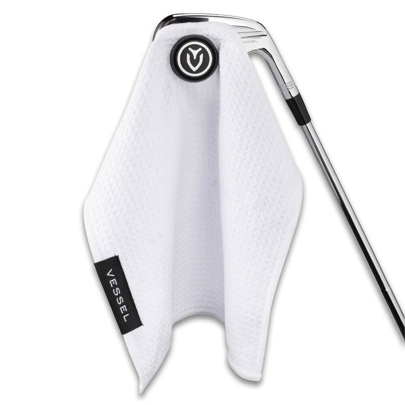 Vessel Bags Magnetic 10″ x 10″ Golf Towel White