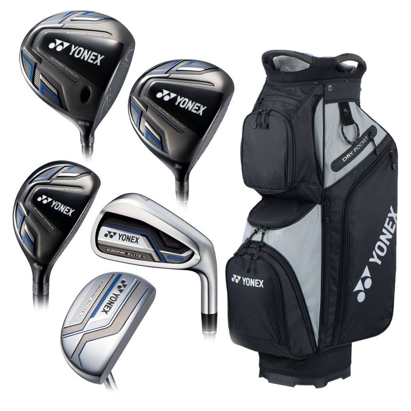 YONEX EZONE Elite 4.0 Full Set – 23 Men Right – 12 Clubs + 1 Cart Bag YONEX EX-E04 Graphite – Super-Lite