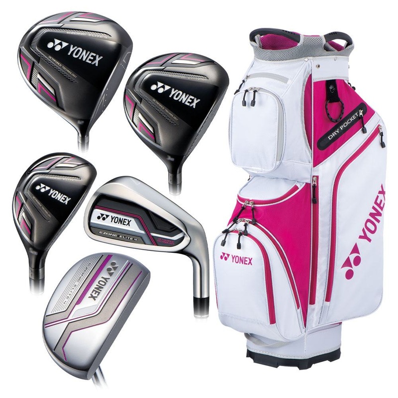 YONEX EZONE Elite 4.0 Full Set – 23 Women Right – 11 Clubs + 1 Cart Bag YONEX EX-E04L Ladies Graphite – Ladies