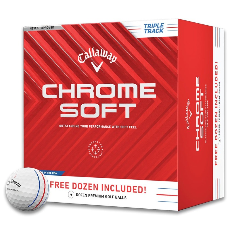 Callaway Chrome Soft Triple Track 3 Dozen + 1 Free Dozen Golf Balls (4 Dozen) 4 Dozen White