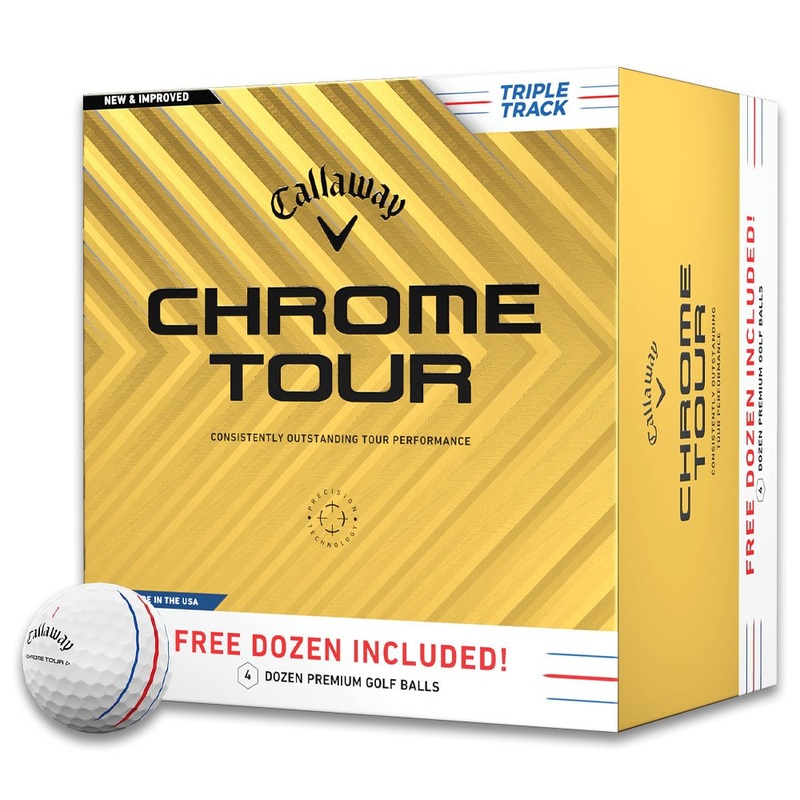 Callaway Chrome Tour Triple Track 3 Dozen + 1 Free Dozen Golf Balls (4 Dozen) 4 Dozen White