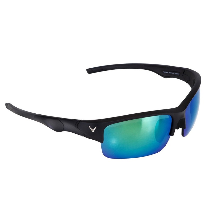 Callaway Vulcan Sunglasses Black Gray/Green Mirror