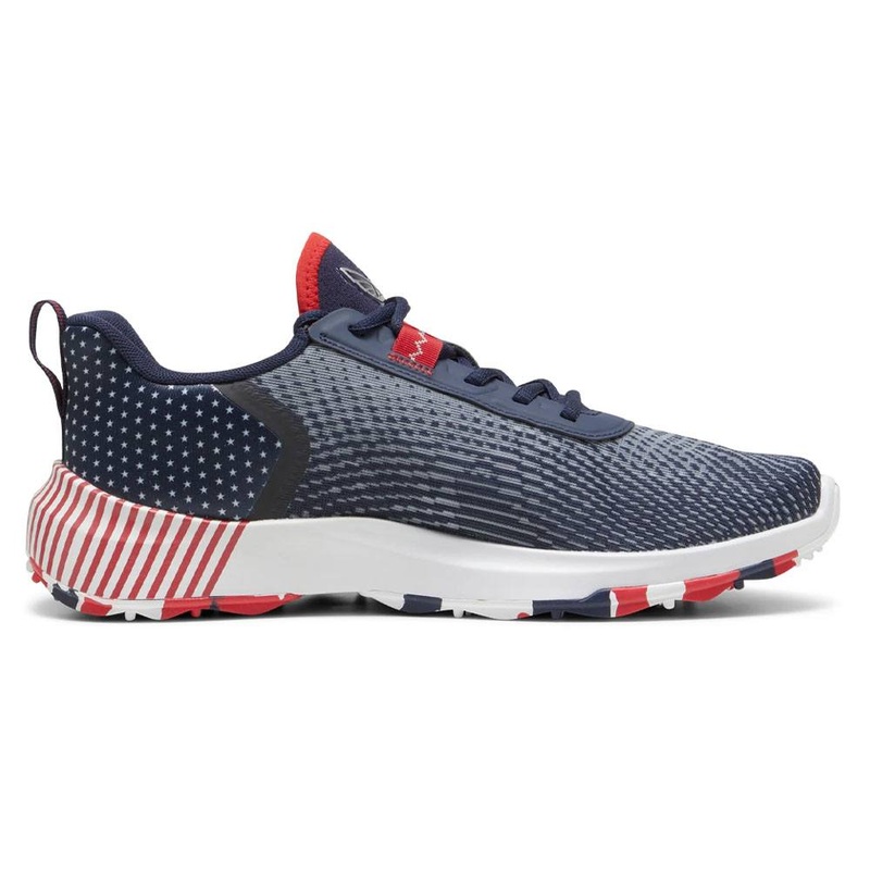 PUMA X Volition Fusion Crush Sport Spikeless Golf Shoes Deep Navy/Strong Red/White – 24 Men Medium 7
