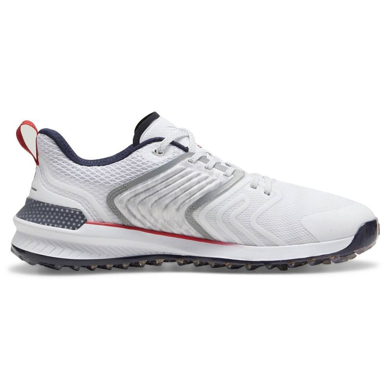 PUMA X Volition Ignite Innovate Golf Shoes White/Deep Navy/Strong Red – 24 Men Medium 7