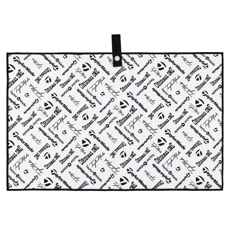 TaylorMade TM23 Logo Microfiber Cart Towel 2023 White