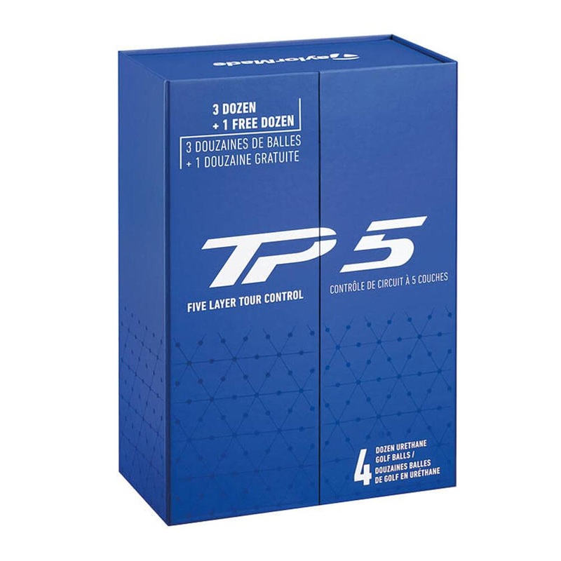 TaylorMade TP5 Golf Balls Athlete Box (Buy 3 and get 1 free) 4 Dozen White