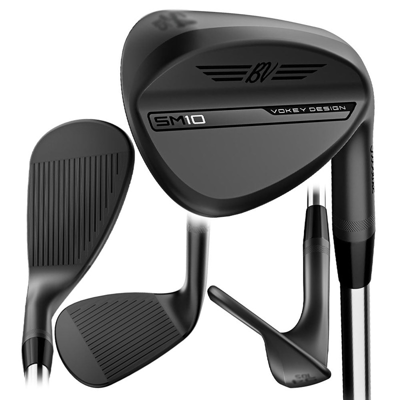 Titleist SM10 Vokey Jet Black Wedge – 24 Men Right – 46 – 10 – F-Grind True Temper Dynamic Gold Steel – S200