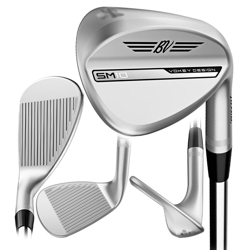 Titleist SM10 Vokey Tour Chrome Wedge – 24 Men Right – 46 – 10 – F-Grind True Temper Dynamic Gold Steel – S200
