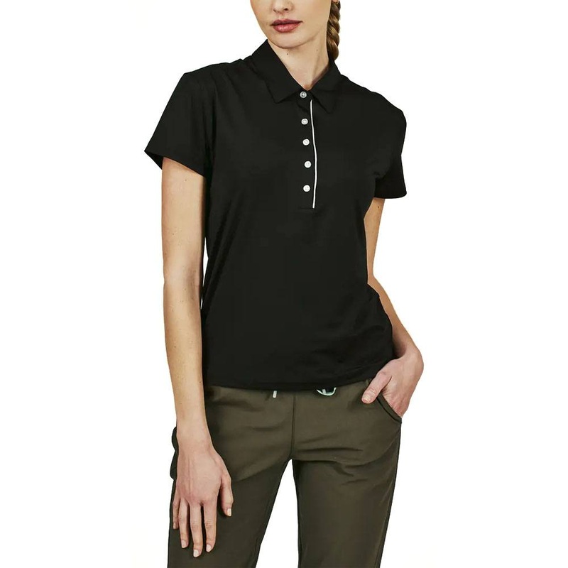 7Diamonds Sade Golf Polo 2023 Women Black X-Small