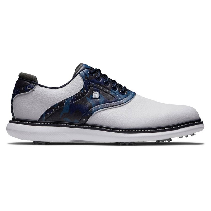 FootJoy FJ Traditions Golf Shoes Previous Season Style White/Navy/Camo – 24 Men Medium 7