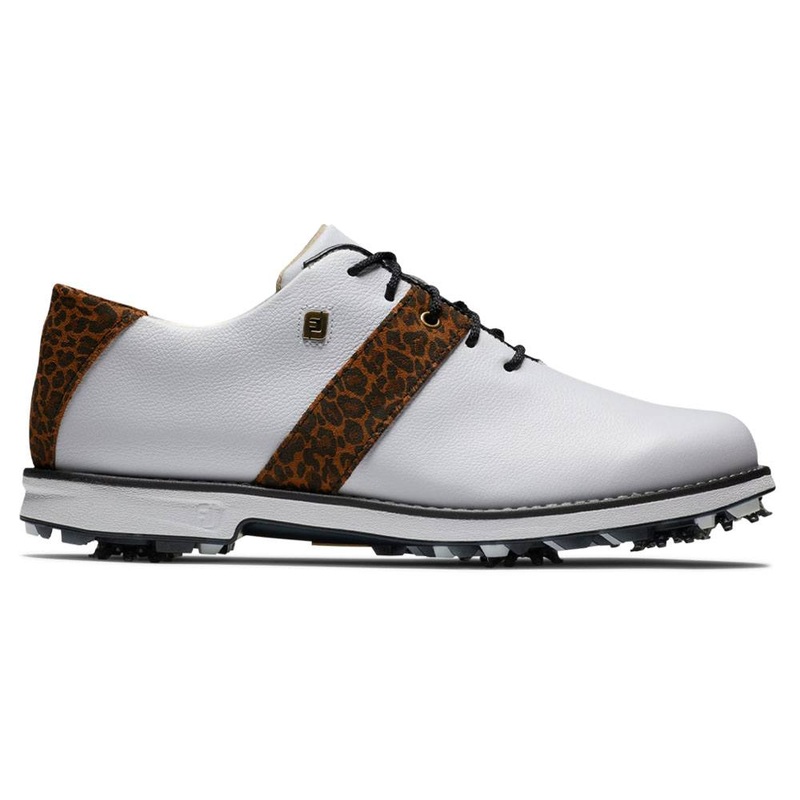 FootJoy Premiere Series Golf Shoes White/Tan Leopard Print – 24 Women White/Tan Leopard Print Medium 5