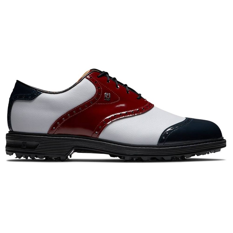 FootJoy Premiere Series – Wilcox Golf Shoes Previous Season Style White/Red/Navy – 24 Men Medium 7