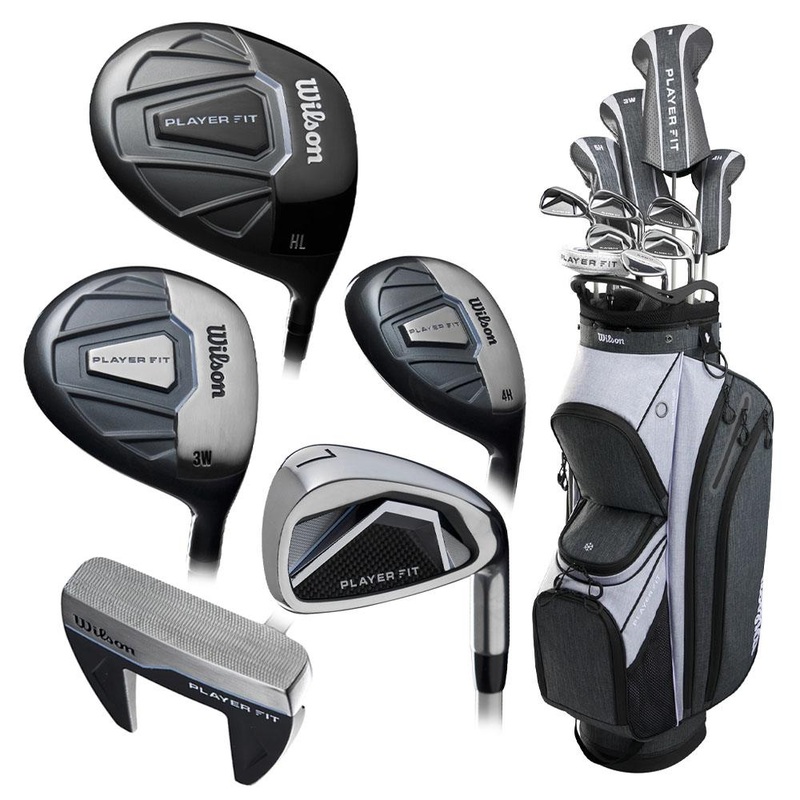 Wilson PlayerFit Full Set – 24 Women Right – 11 Clubs + 1 Cart Bag Periwinkle-Tm/Grey/White Standard