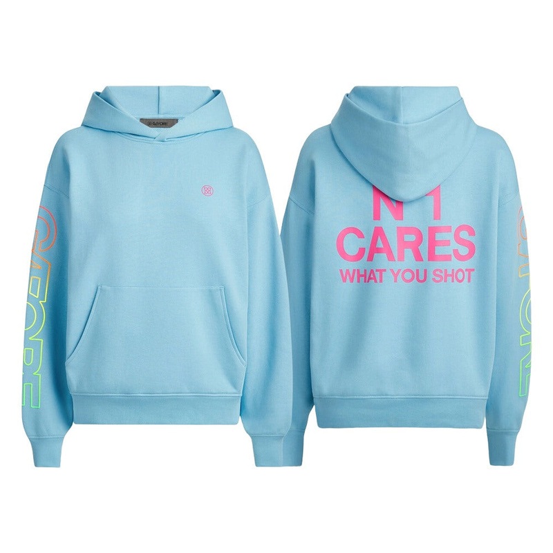 Gfore No 1 Cares French Terry Oversized Hoodie Golf Jacket Fountain – 24 Women Small